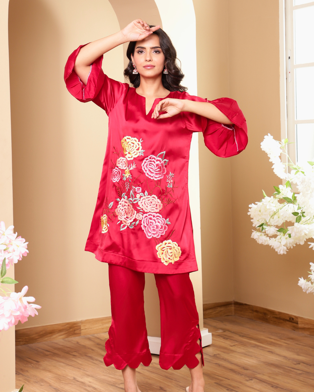 Ruby Florid Kurta