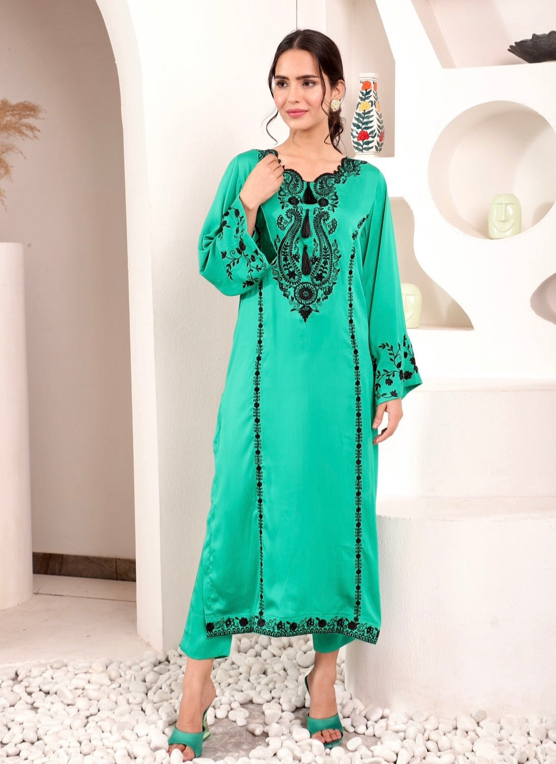 Long Emerald Kurta