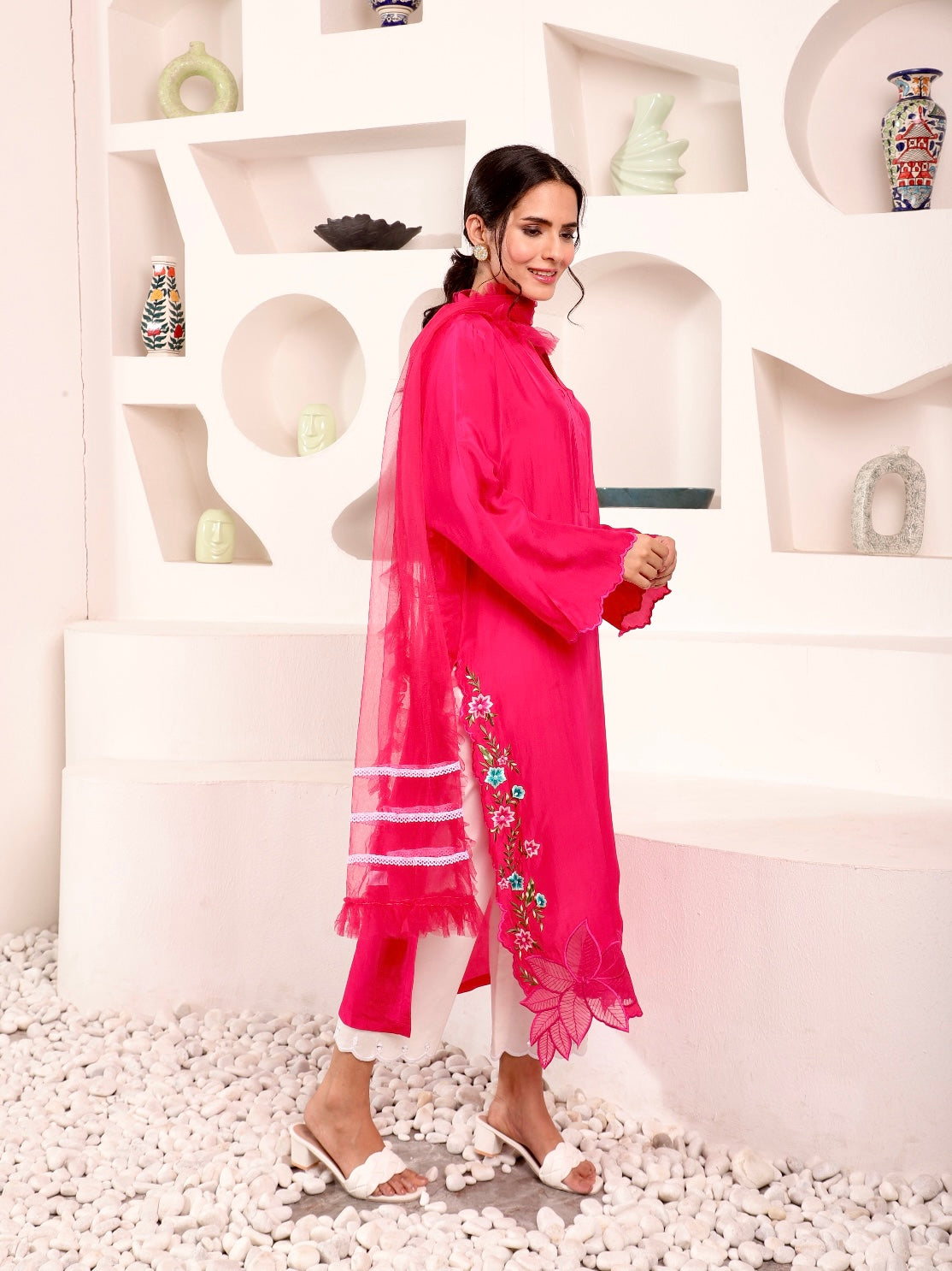 Blush Salmon Kurta