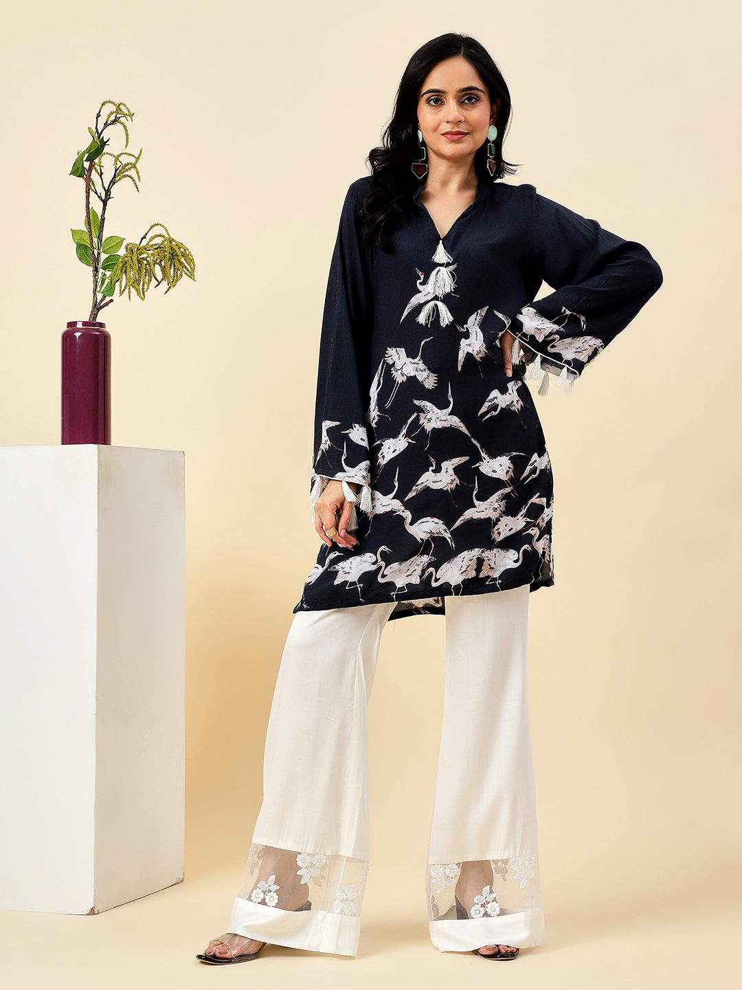 Avian Blossom Kurta