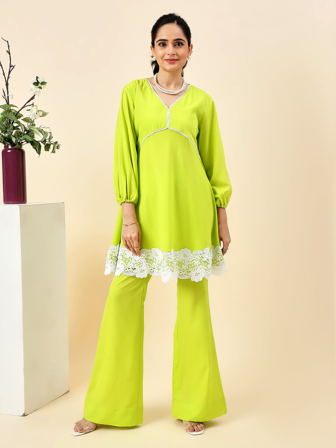 Lime Allure Kurta