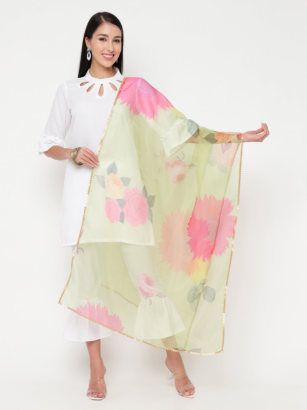 Lemon Adina Dupatta