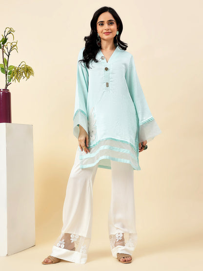 Sky Sateen Kurta