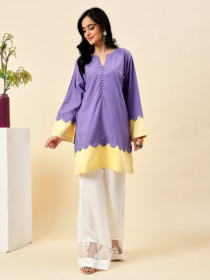 Violet Blossom Kurta