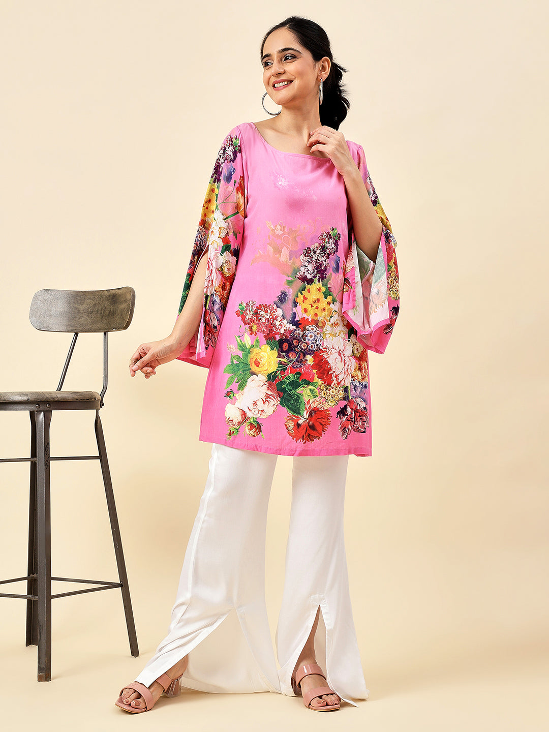 Pink Blossom Kurta