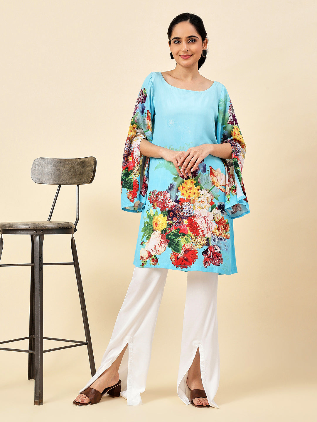 Sky Blossom Kurta