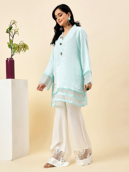 Sky Sateen Kurta