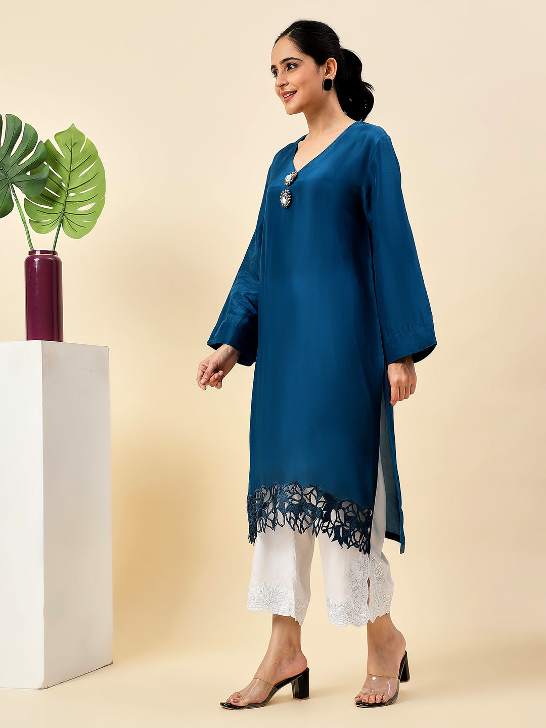 Navy Eleganzia Kurta