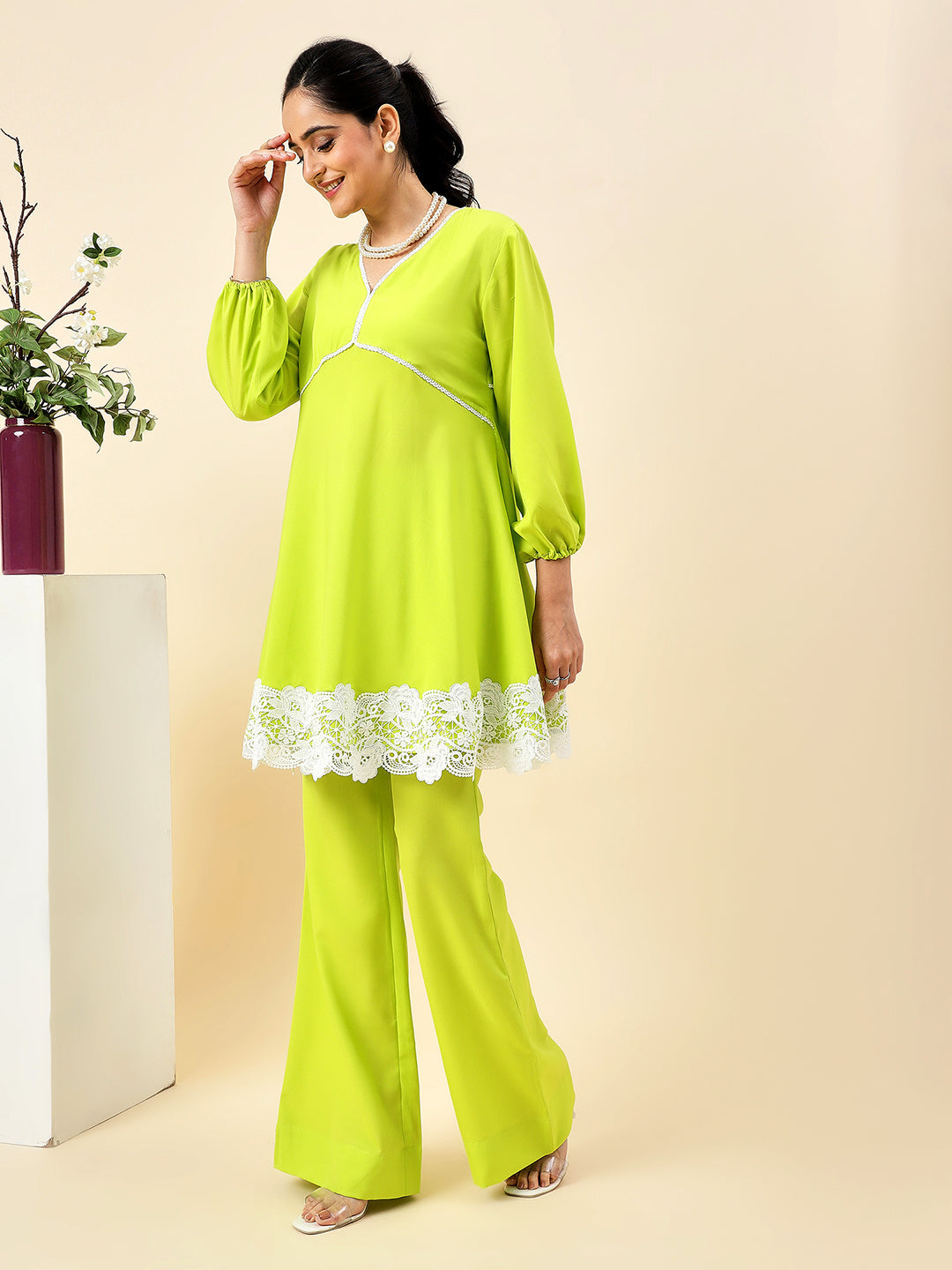 Lime Allure Kurta