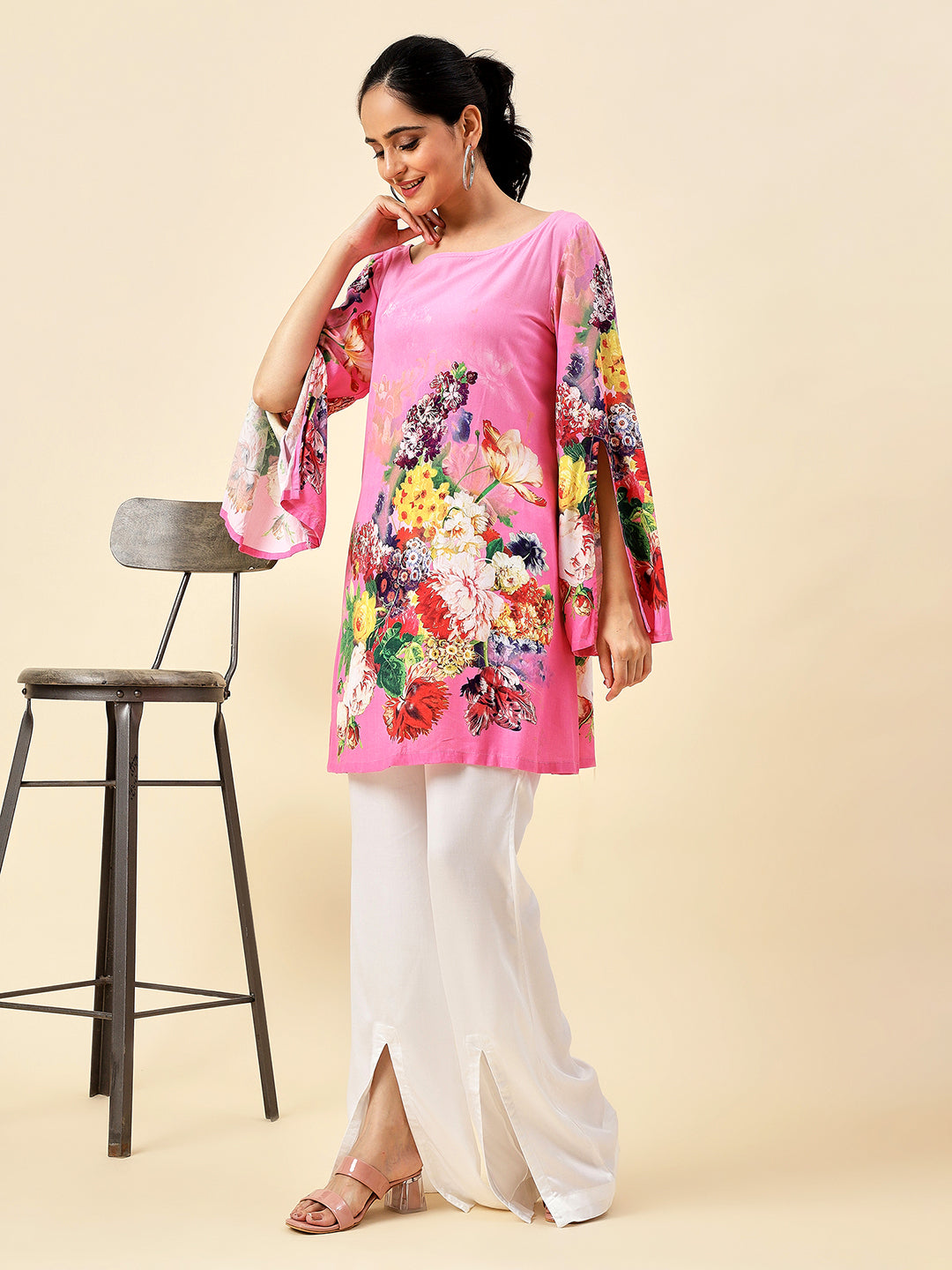 Pink Blossom Kurta