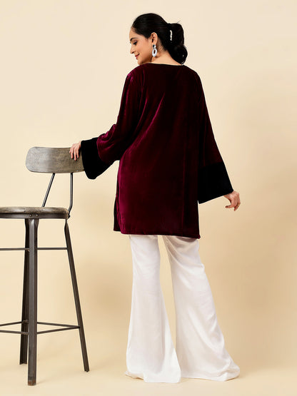 Maroon Mirage Kurta