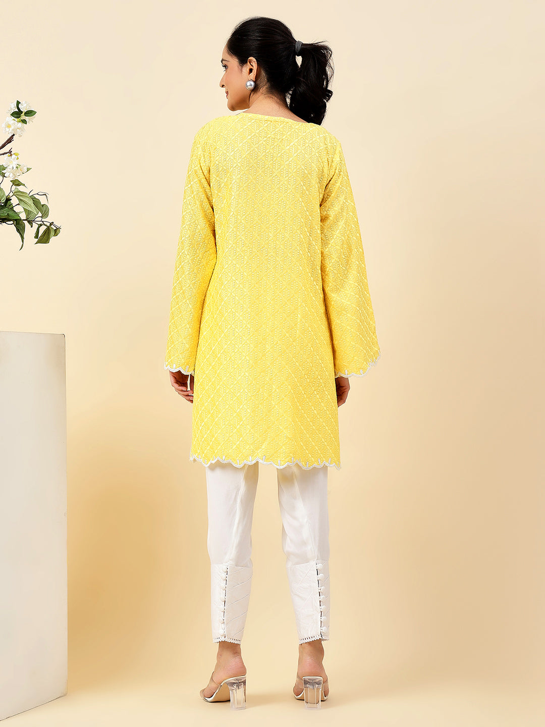 Yellow Serenity Chikankari Kurta