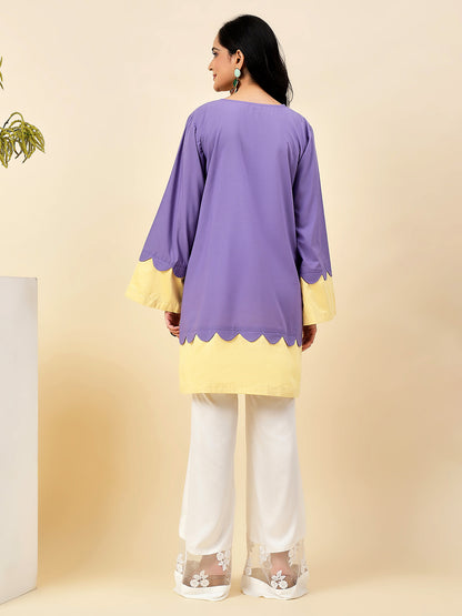 Violet Blossom Kurta