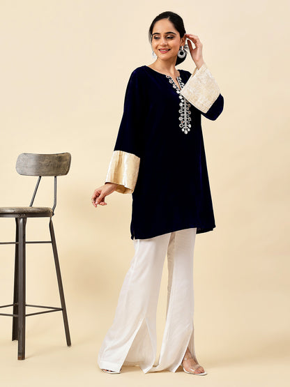 Royal Blue Mirage Kurta