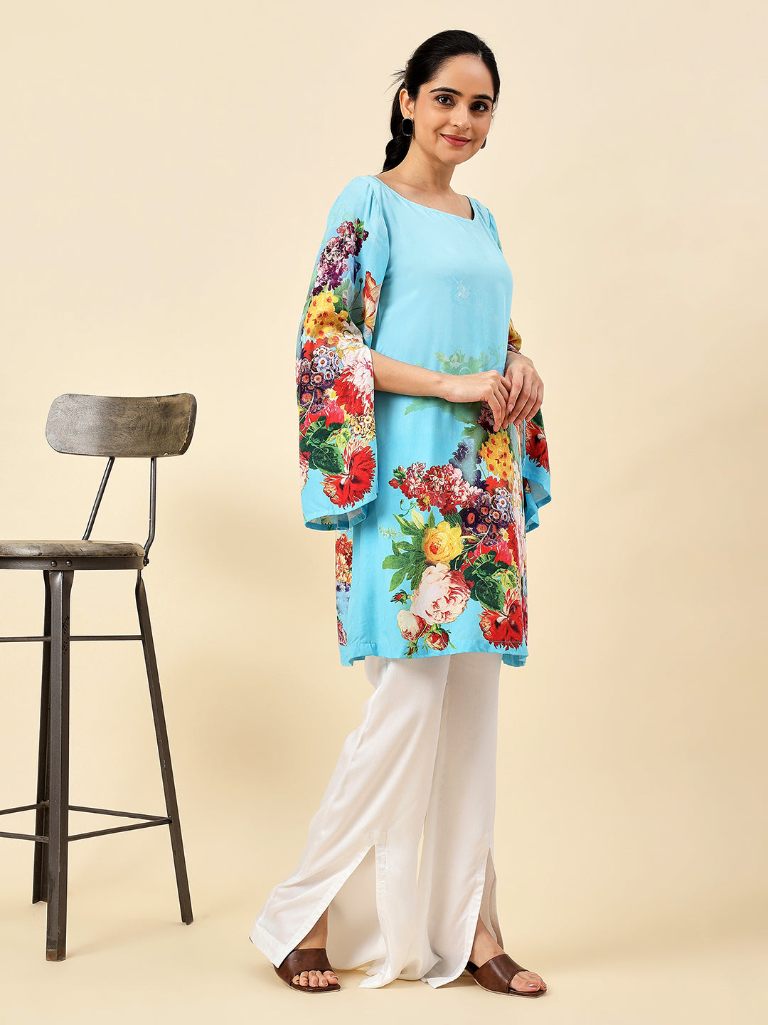 Sky Blossom Kurta