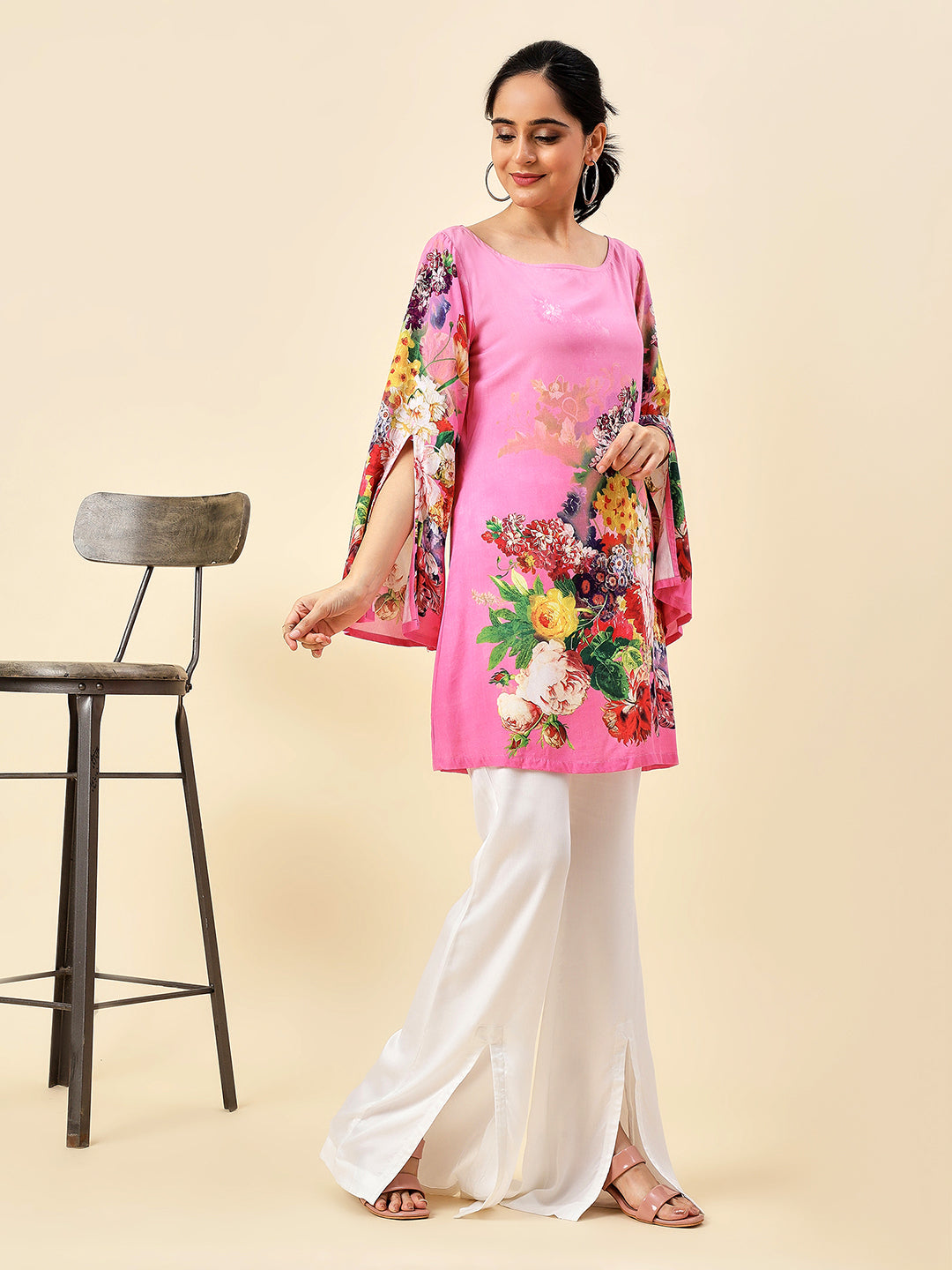 Pink Blossom Kurta