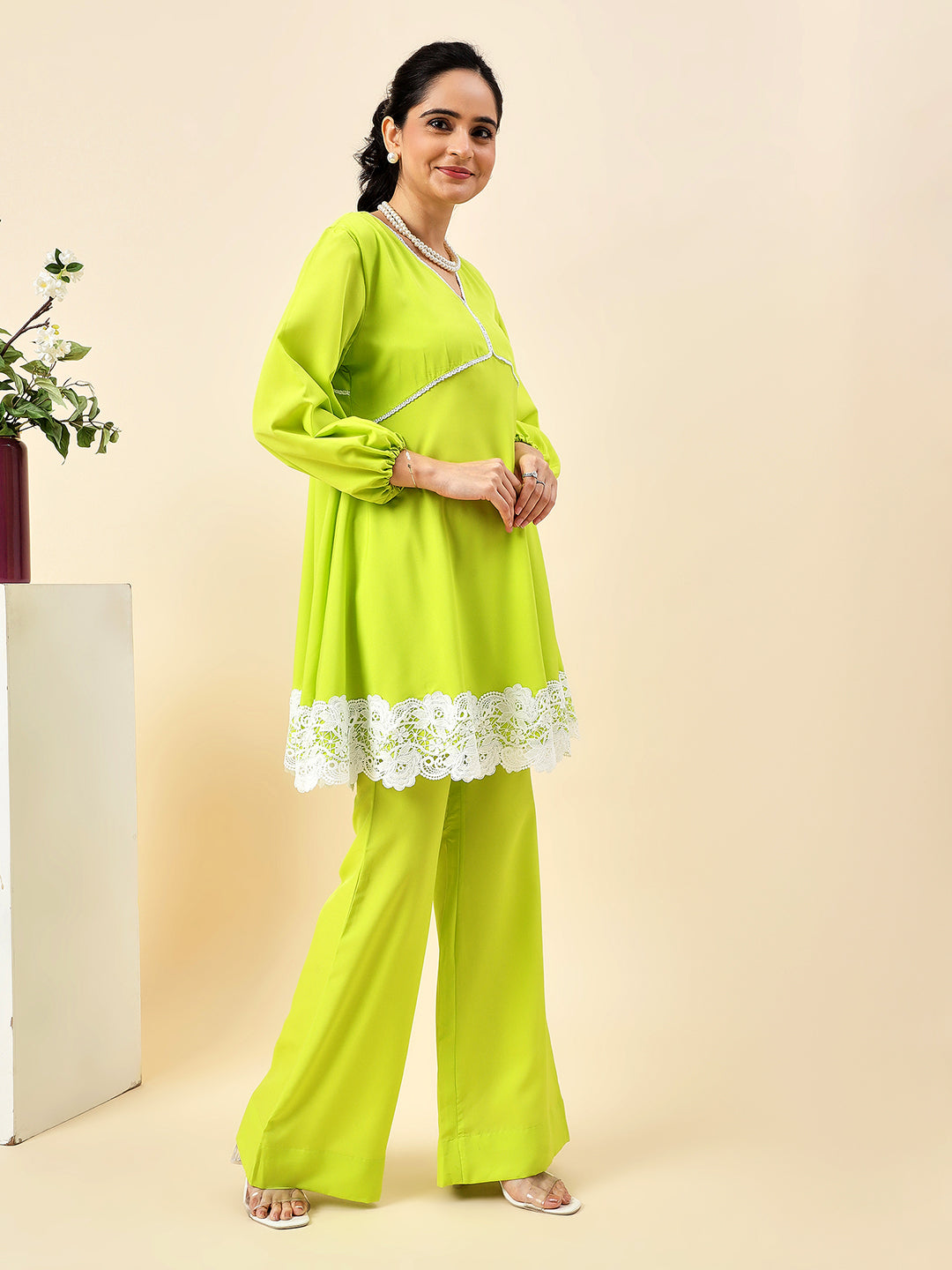 Lime Allure Kurta