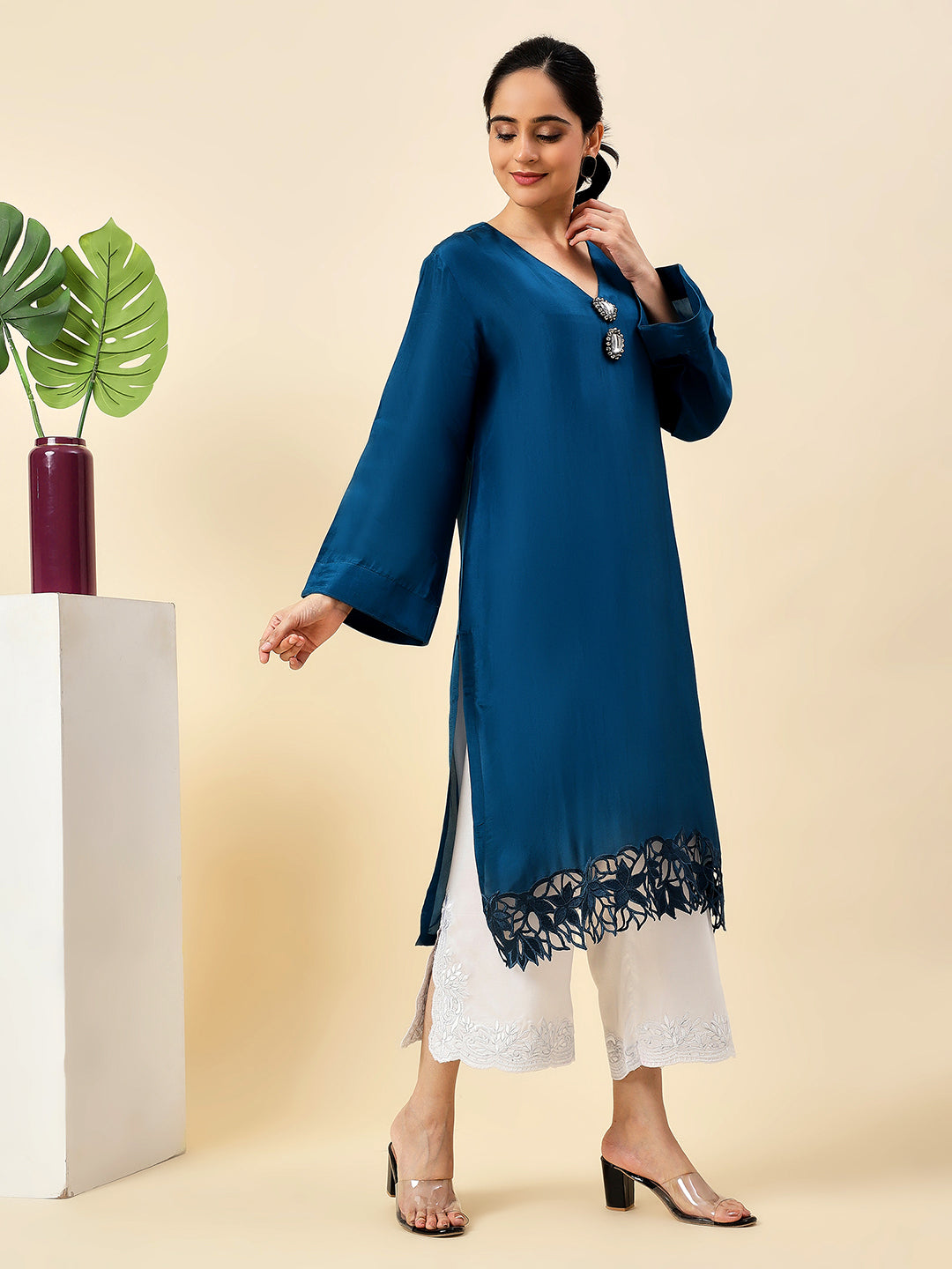 Navy Eleganzia Kurta