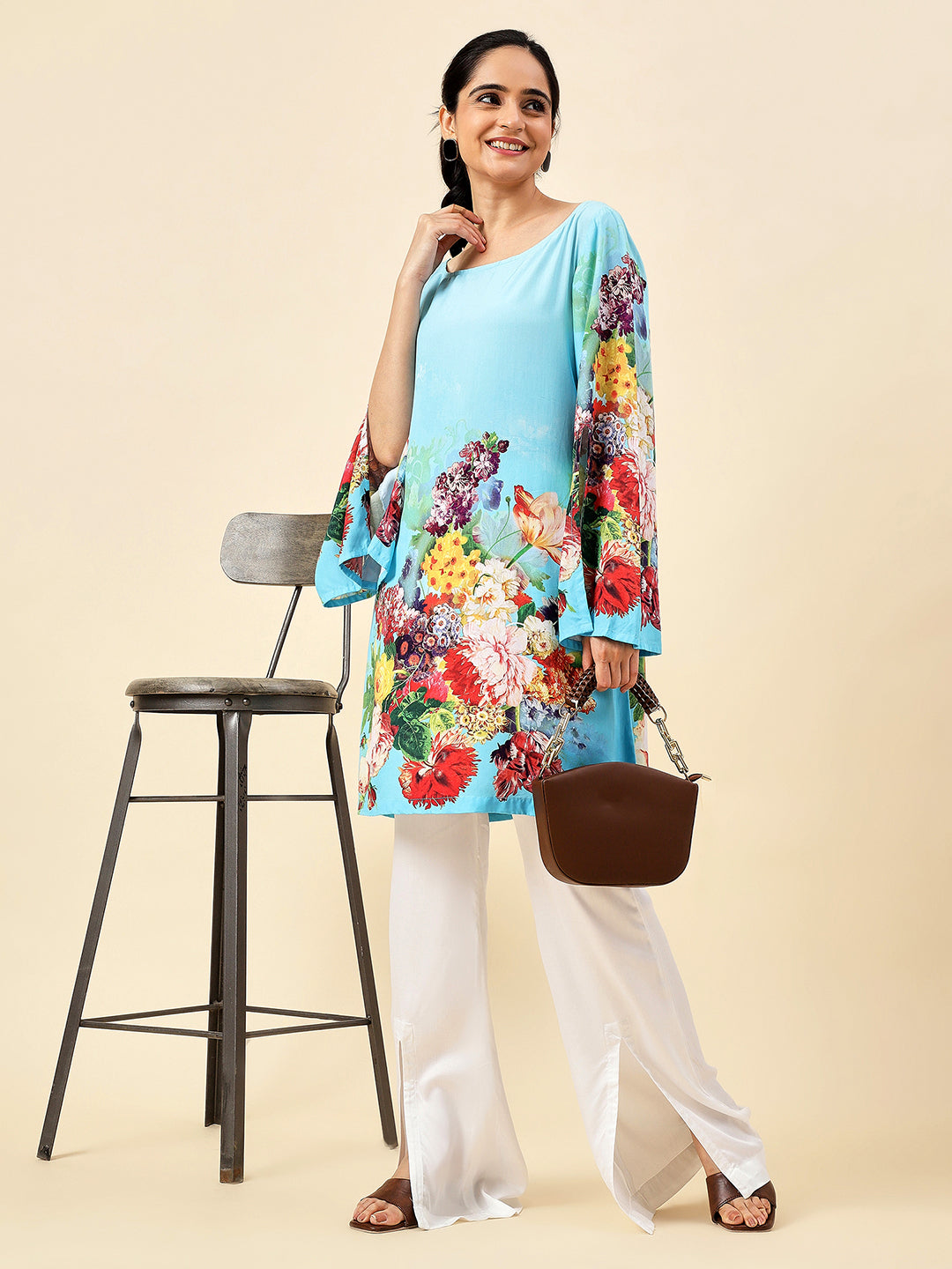 Sky Blossom Kurta