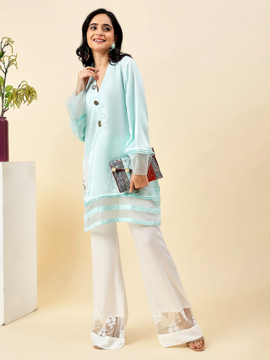 Sky Sateen Kurta