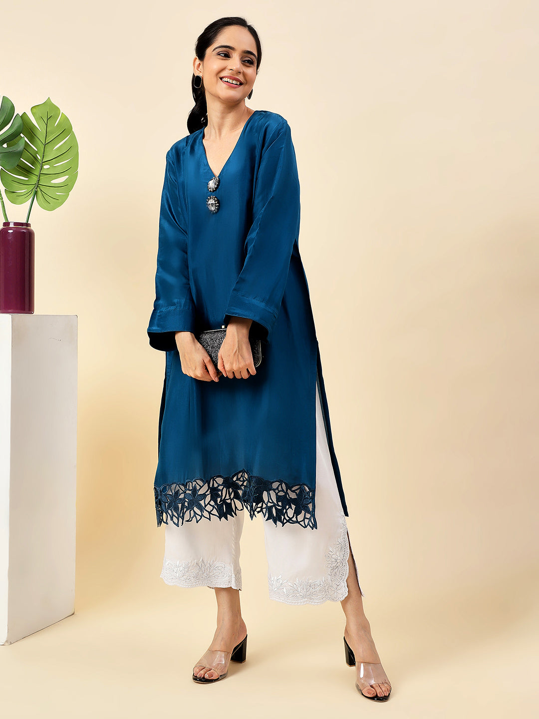 Navy Eleganzia Kurta