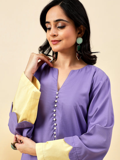 Violet Blossom Kurta