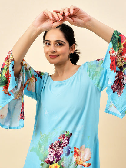 Sky Blossom Kurta