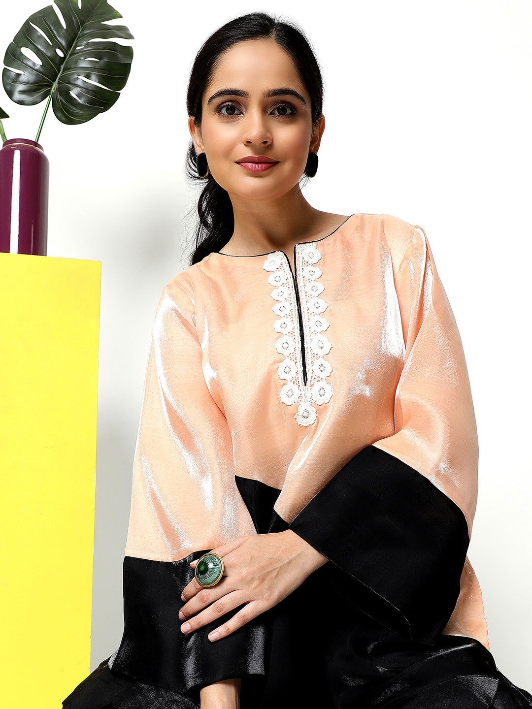 Peach Luxe Kurta