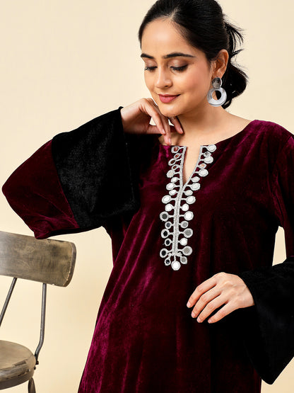 Maroon Mirage Kurta