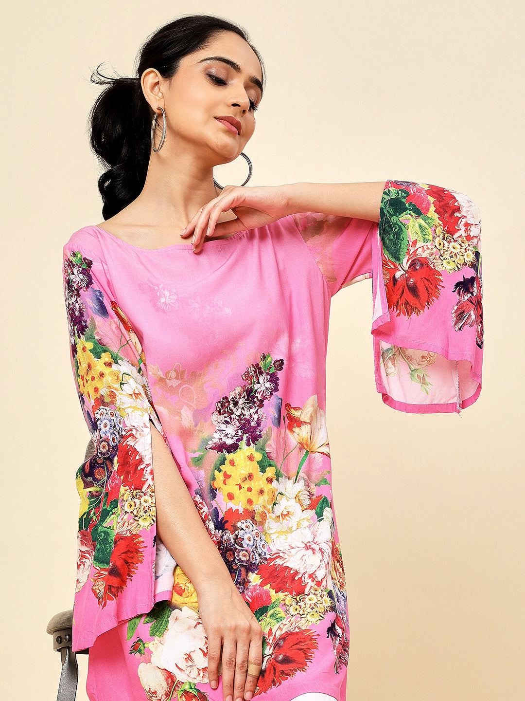 Pink Blossom Kurta