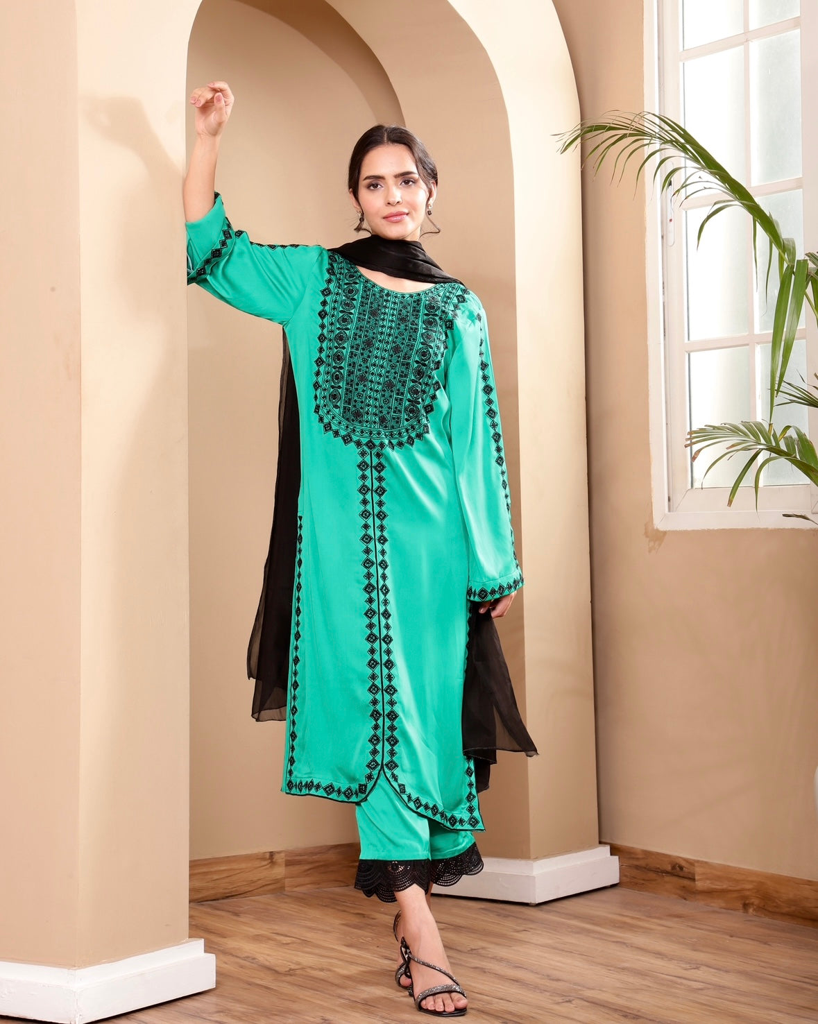 The Paris Green Story Kurta