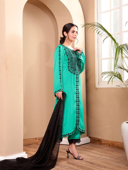 The Paris Green Story Kurta