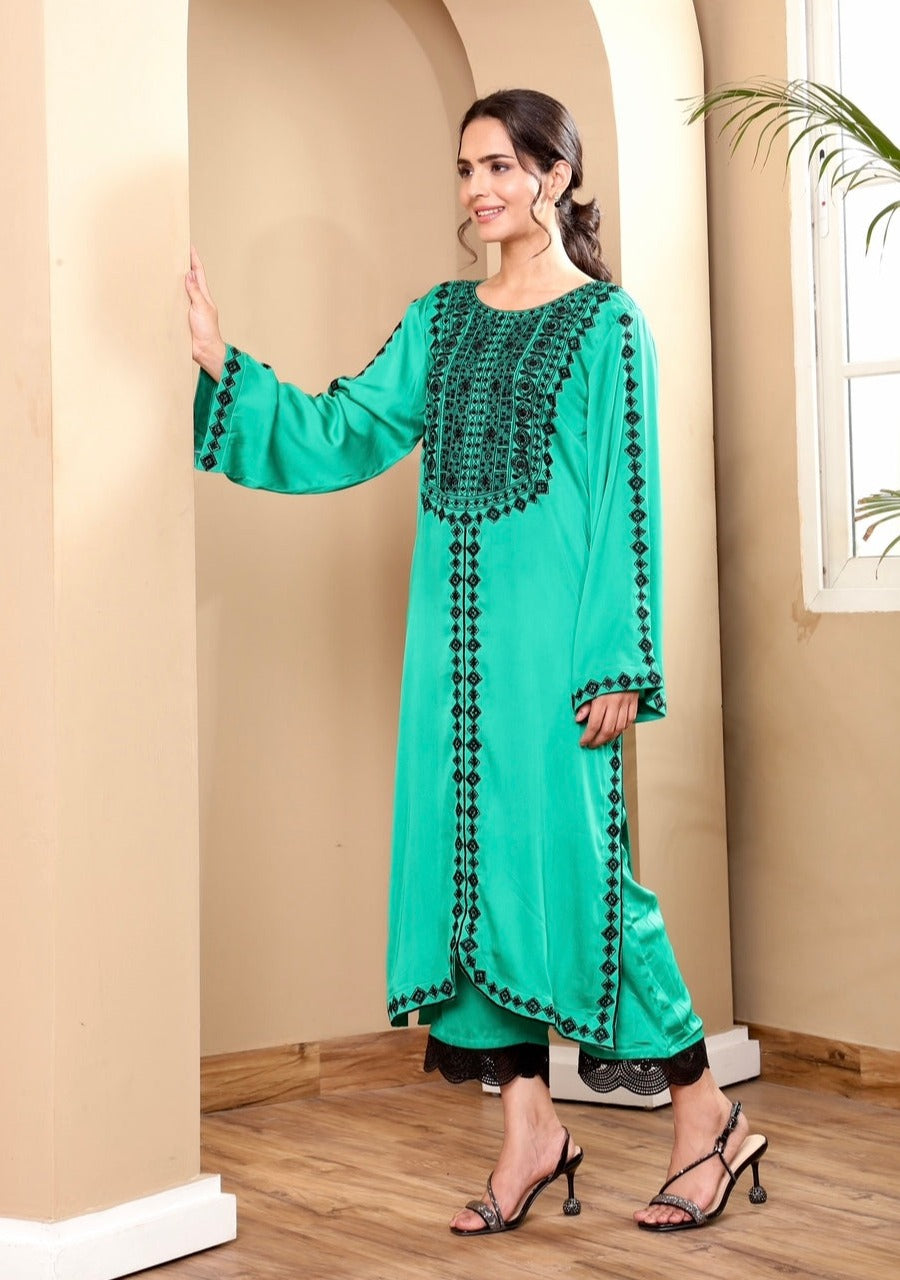 The Paris Green Story Kurta