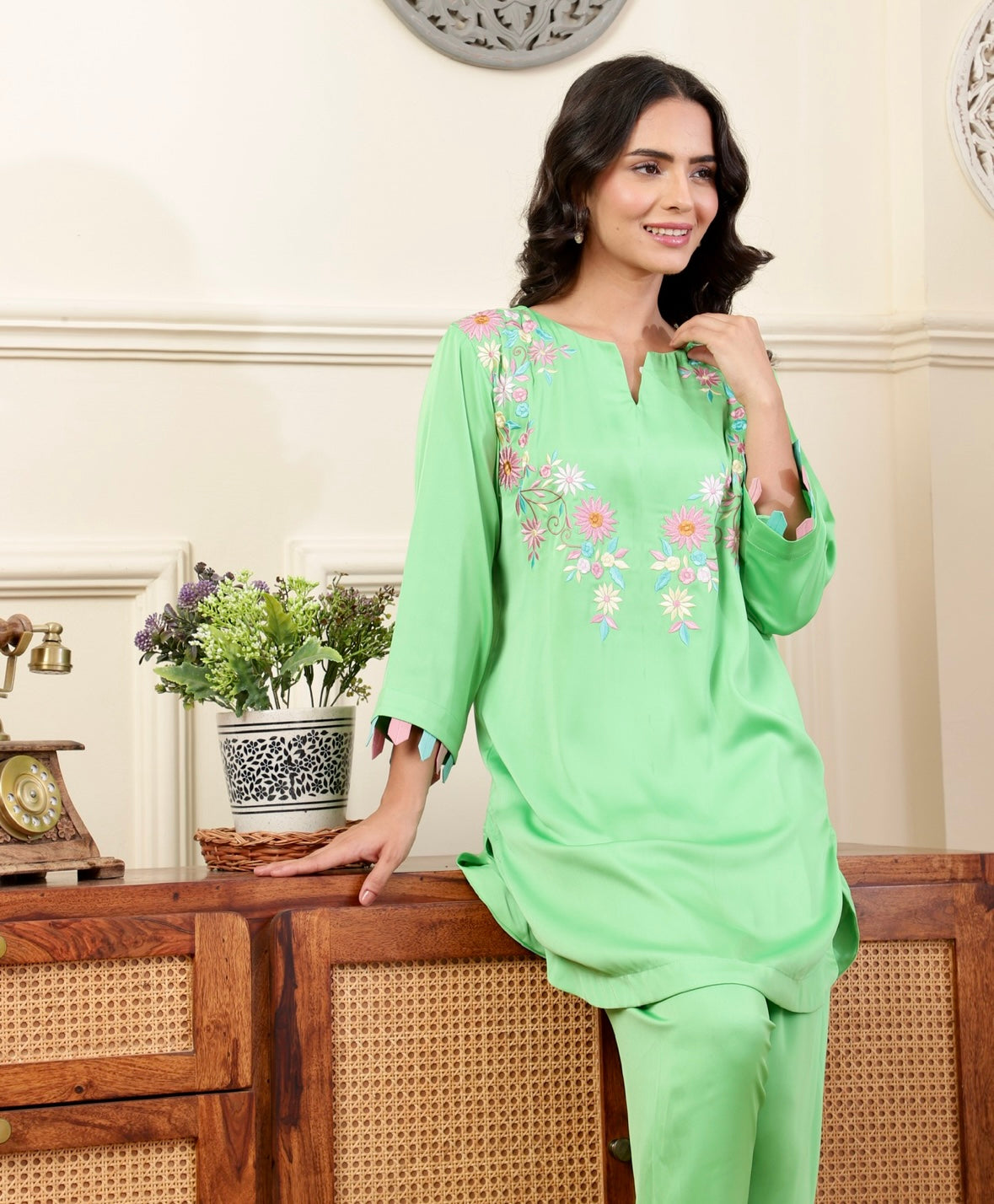 Blossom Green Kurta