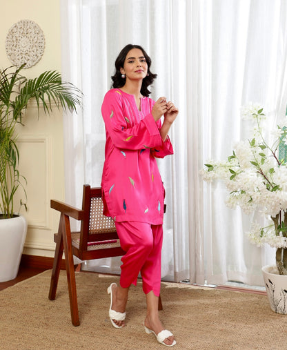 Fuchsia Autumn Kurta