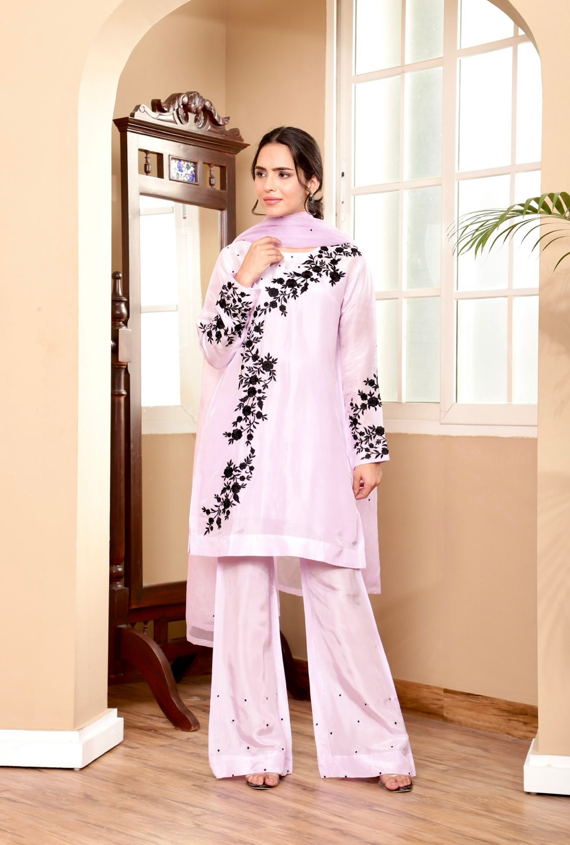 Crochet Lilac Kurta