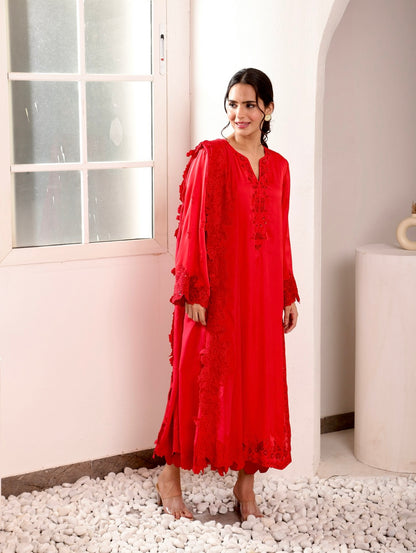 Refined Cherry Kurta